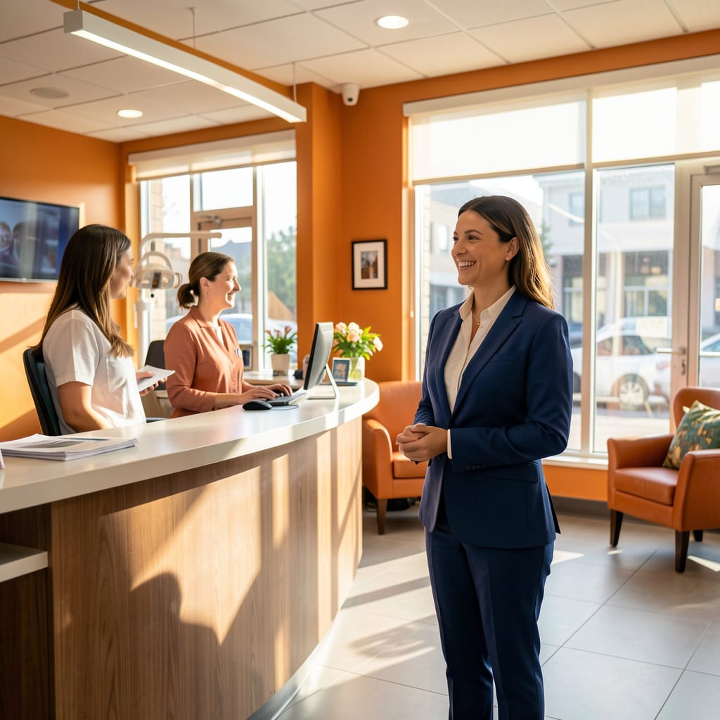 La segretaria dello studio dentistico gestisce molto più delle chiamate. Scopri perché è centrale nella fiducia del paziente.